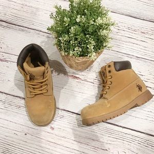 USPA kids tan boots